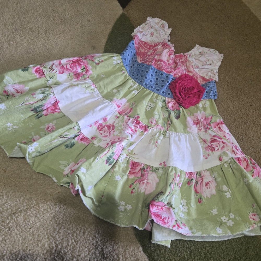 Giggle Moon Pink and Green Casual Dress